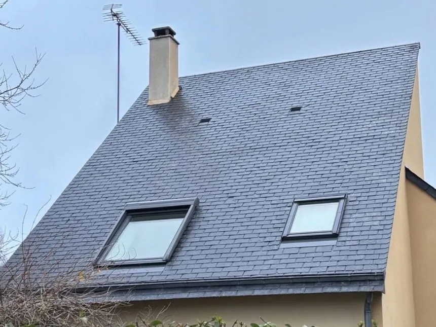 Toiture après démoussage