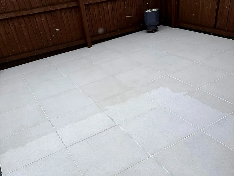 Terrasse après nettoyage haute pression